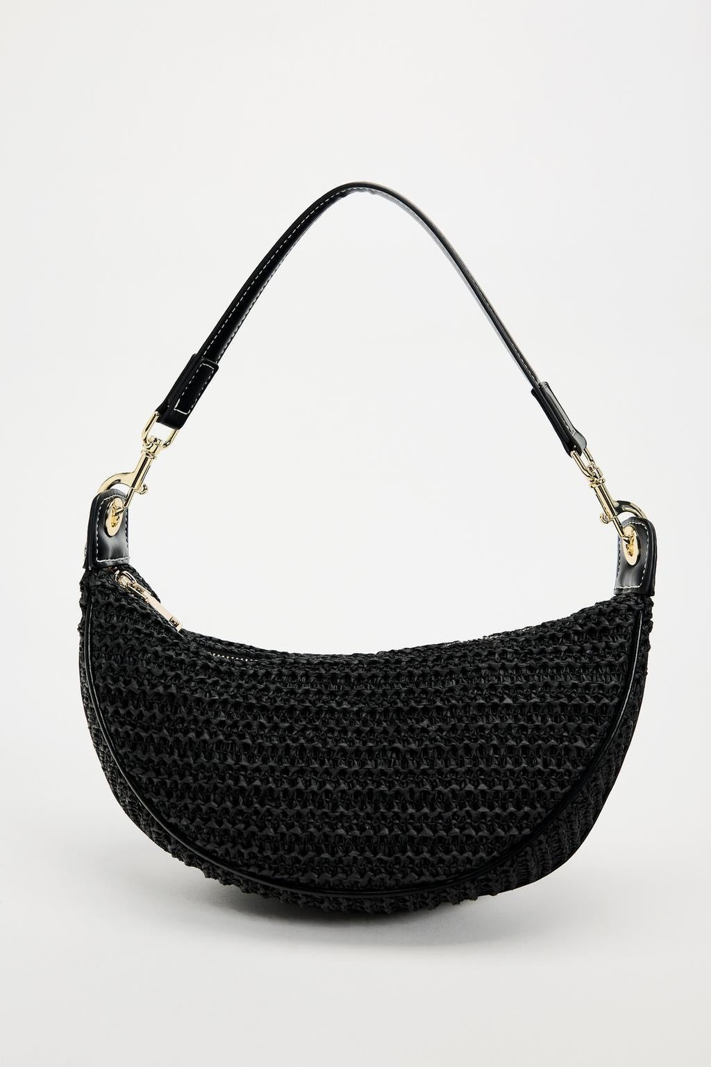 1571 weave crescent bag