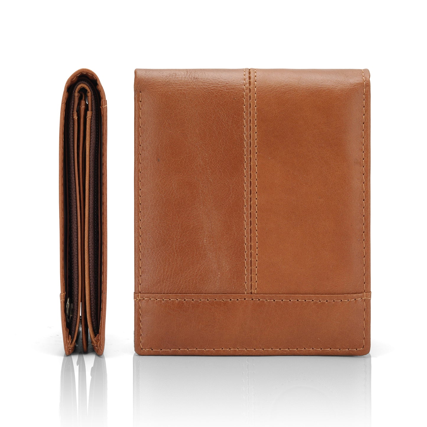 ZH1 cowhide leather 2fold wallet