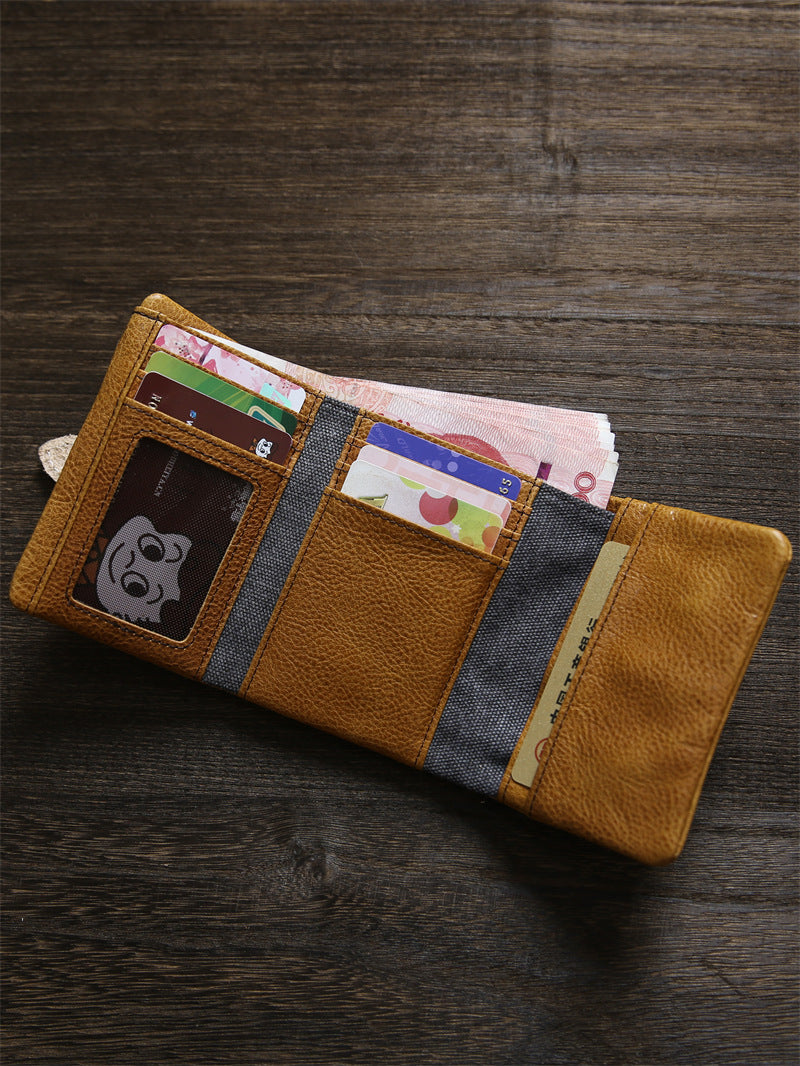 650 genuine leather fold wallet