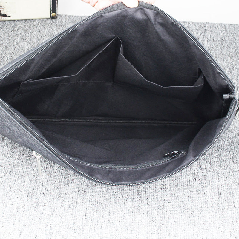 2353 canvas large clutch for men