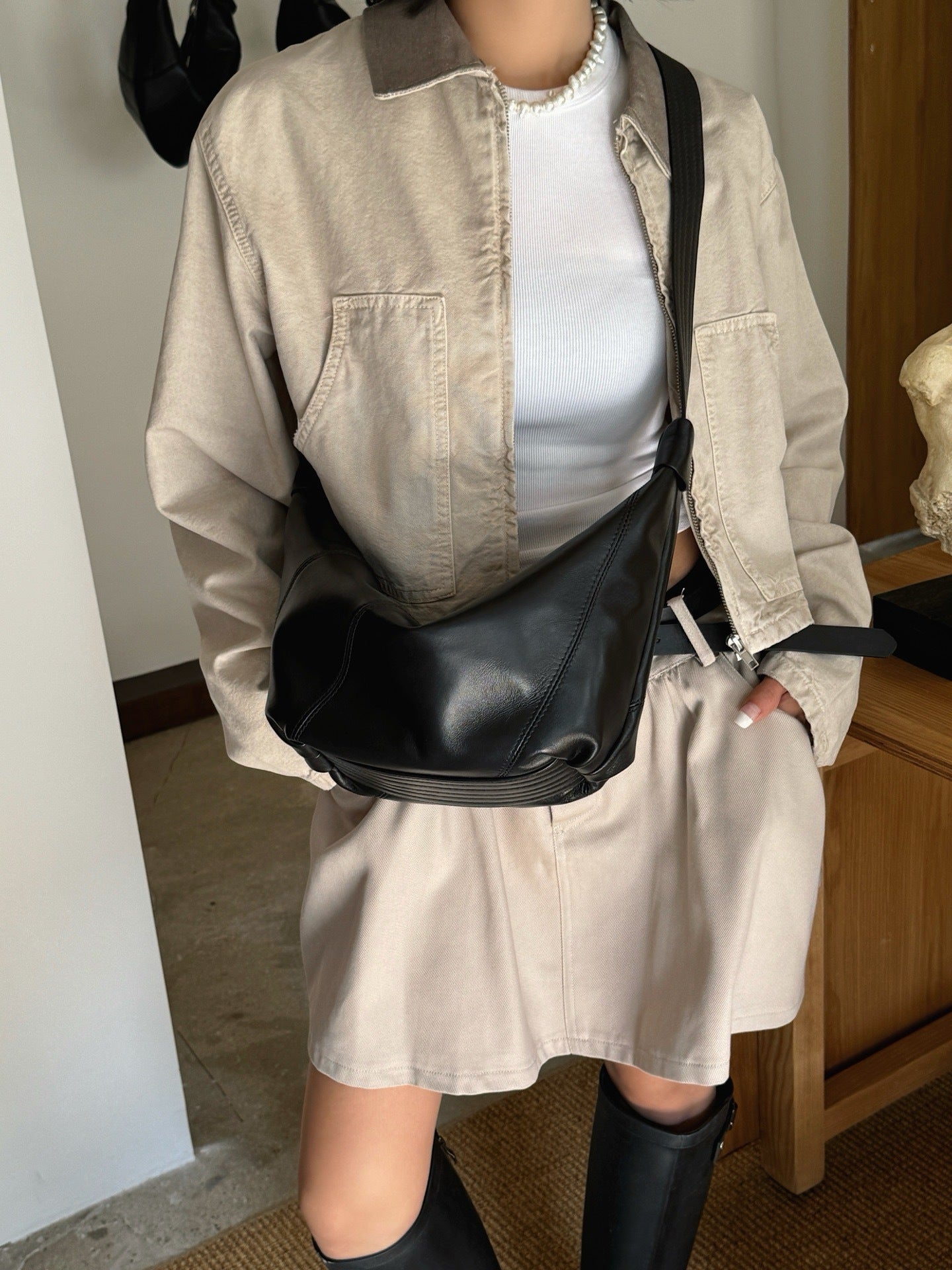 2356 sheepskin soft crossbody bag