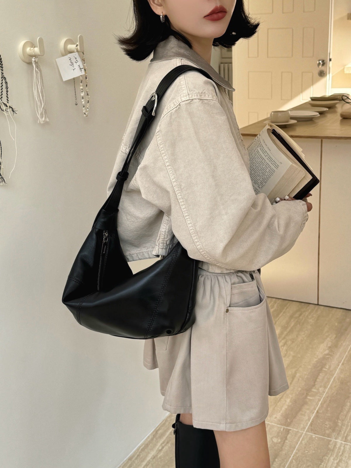 2356 sheepskin soft crossbody bag