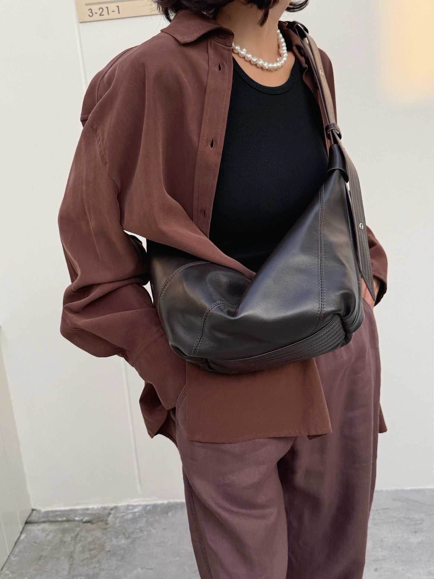 2356 sheepskin soft crossbody bag