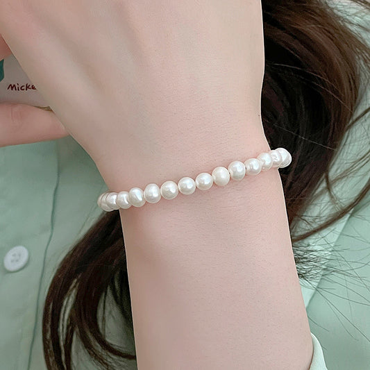 1577 925silver natural pearl bracelet