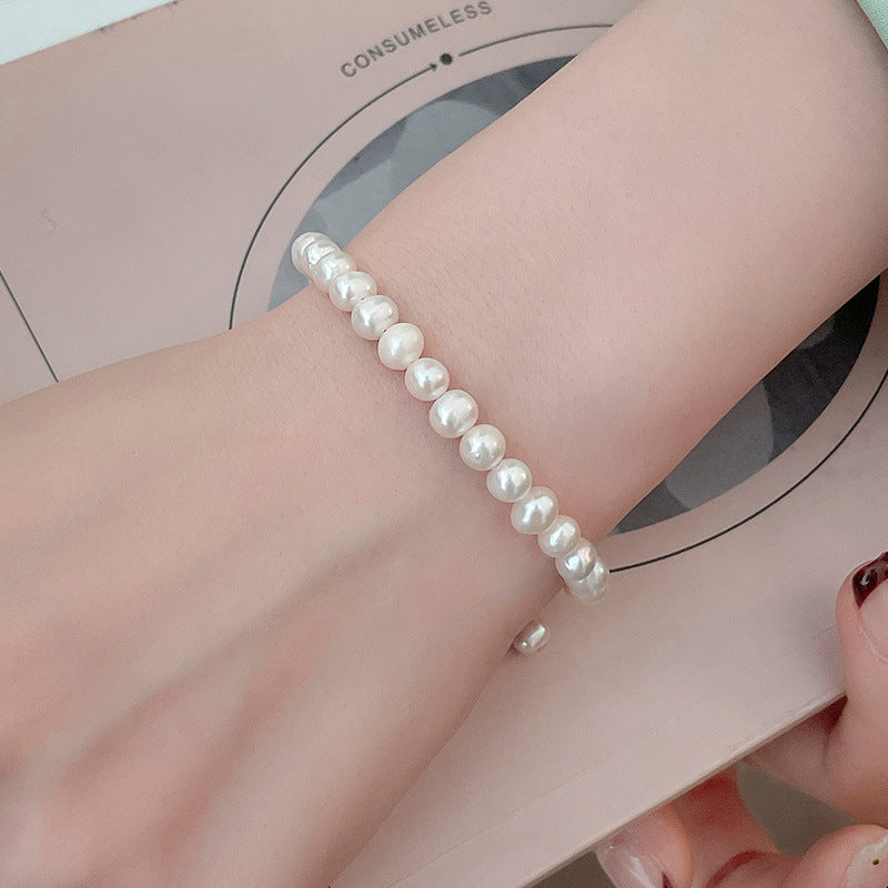 1577 925silver natural pearl bracelet