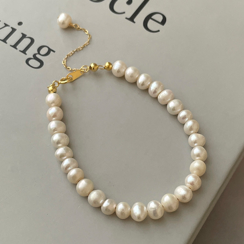 1577 925silver natural pearl bracelet