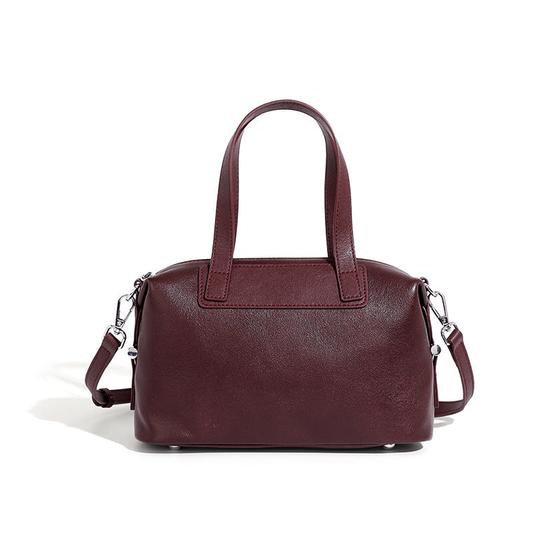 2361 classic genuine leather boston handbag