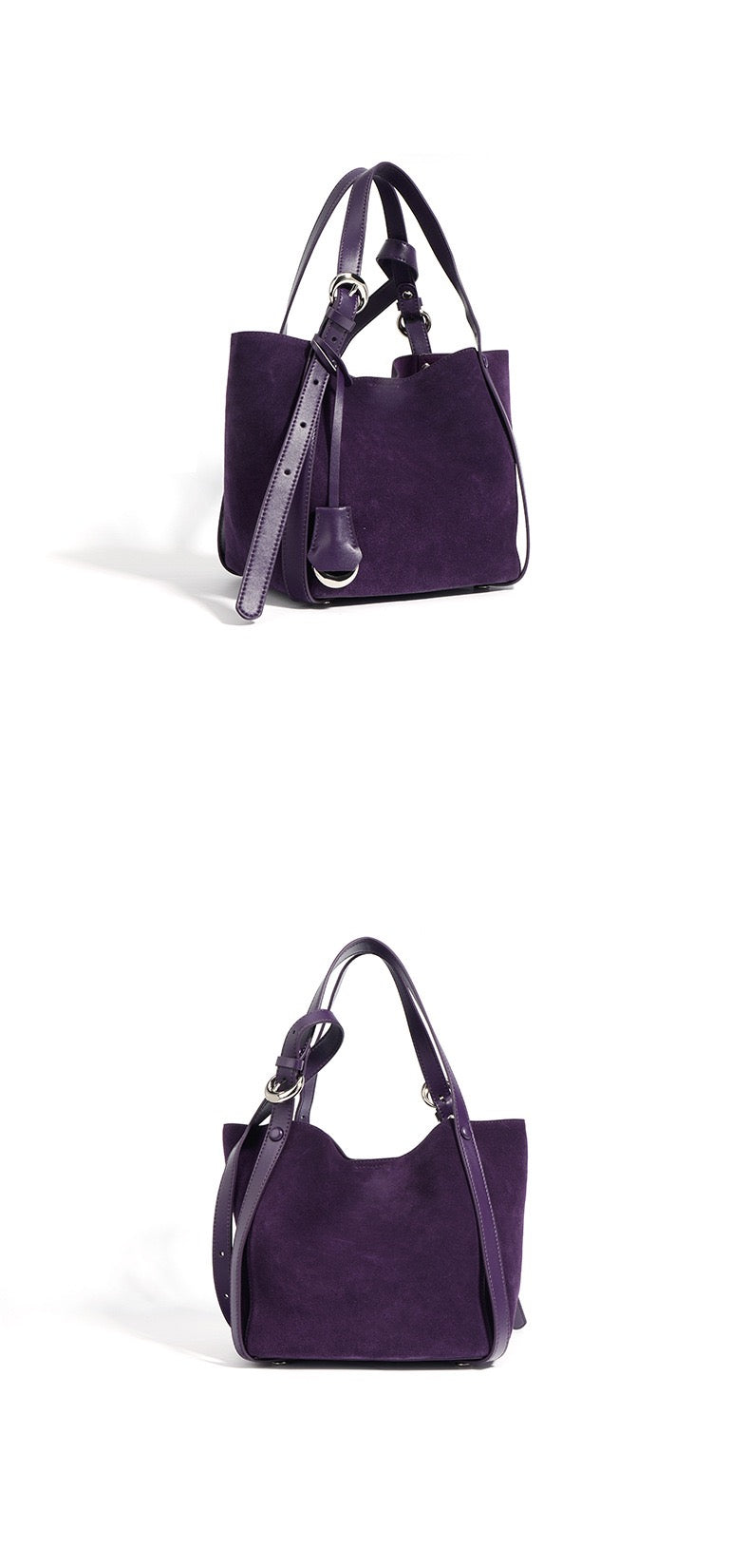 1170 2pcs/set suede leather handbag