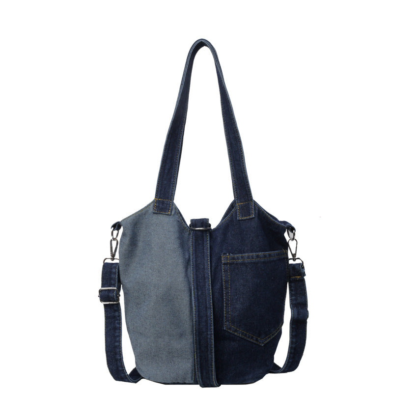 2125 denim bucket handbag