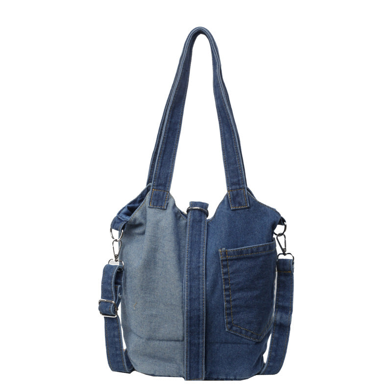 2125 denim bucket handbag