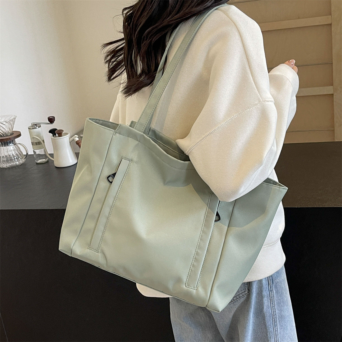 PM1 nylon casual large shopping bag