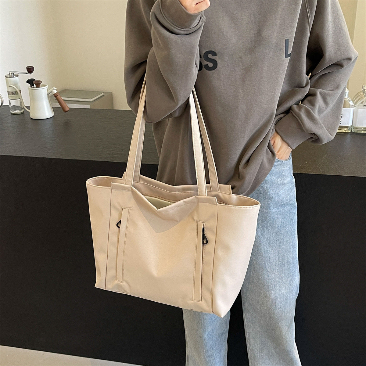 PM1 nylon casual large shopping bag