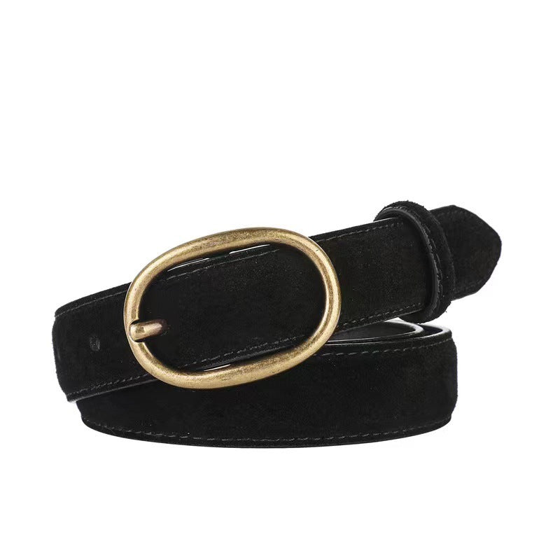2157 suede leather belt