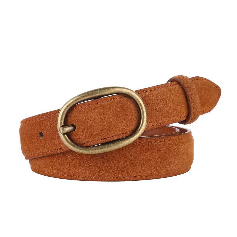 2157 suede leather belt