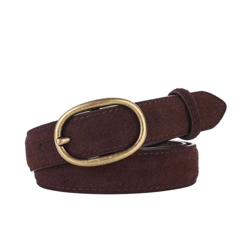 2157 suede leather belt