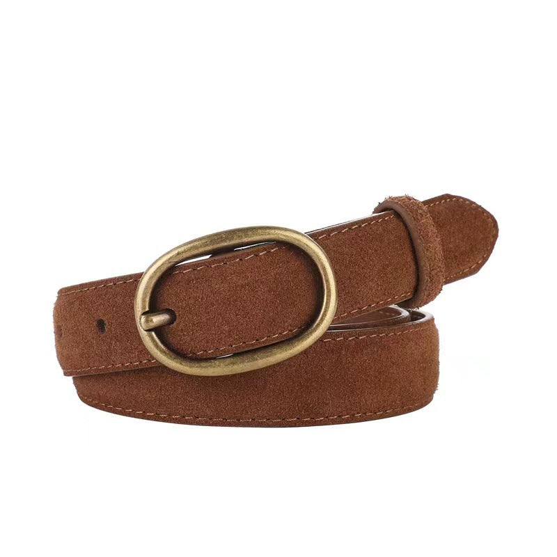2157 suede leather belt