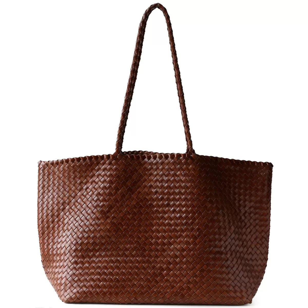 2743 large cowhide woven handmade bag