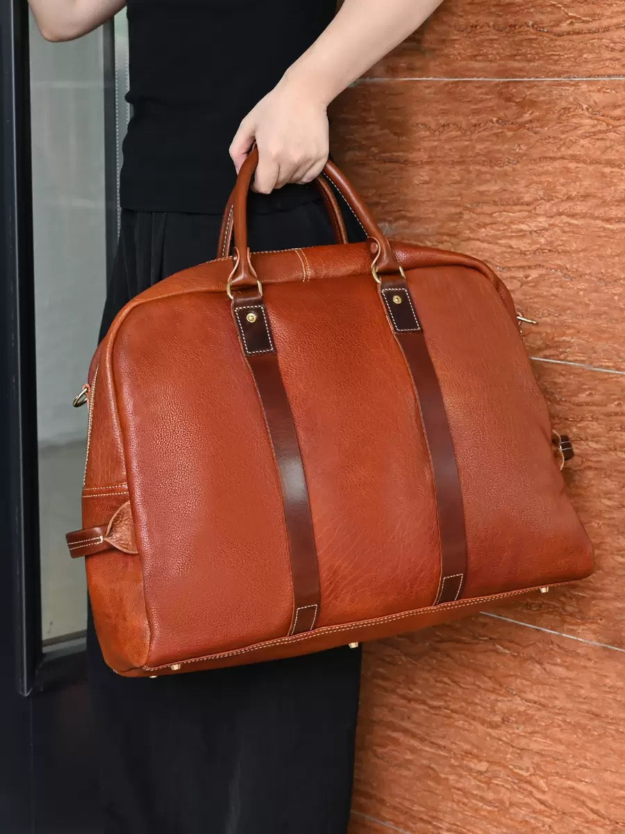 2388 genuine leather large duffle bag
