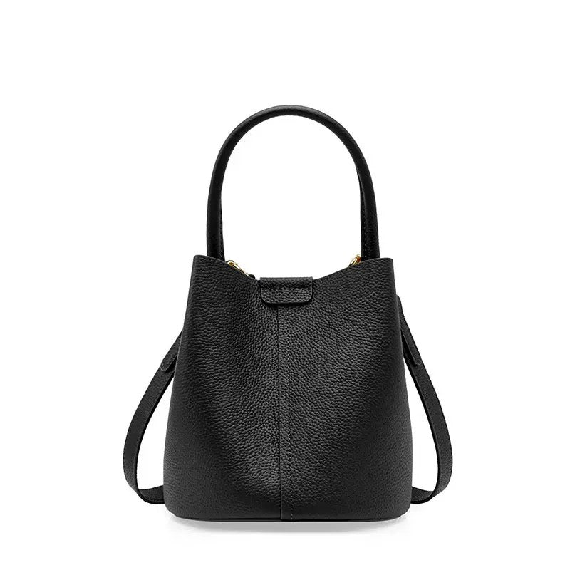 2390 genuine leather small bucket bag