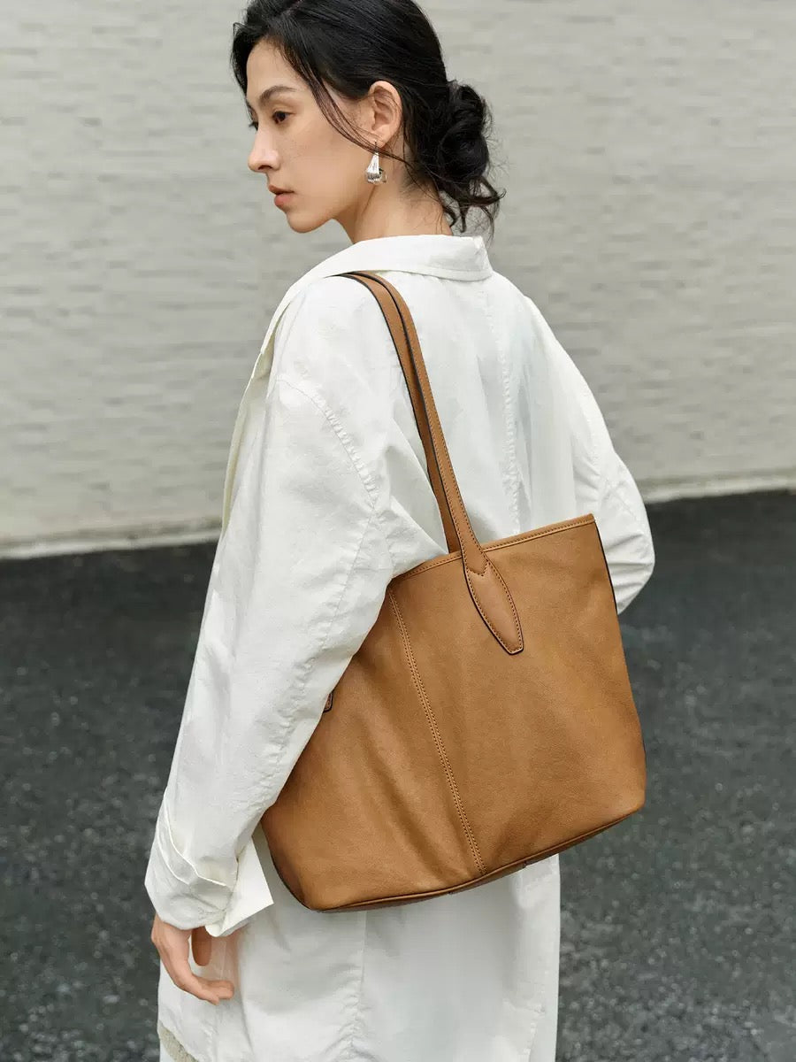 2399 genuine leather women large shopping bag