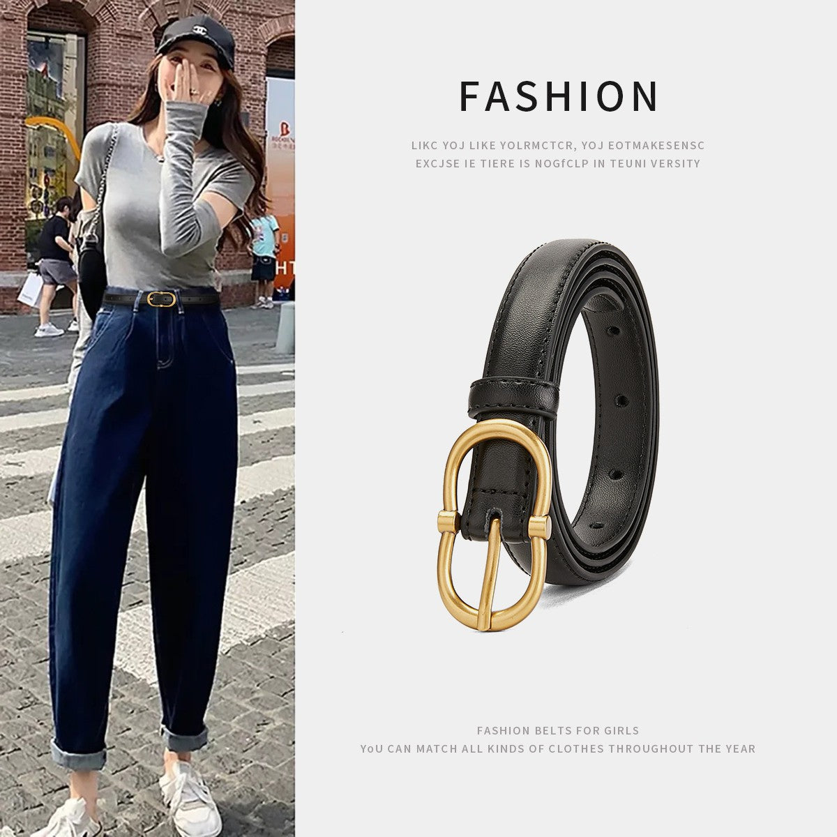 2181 2.5cm women thin belt