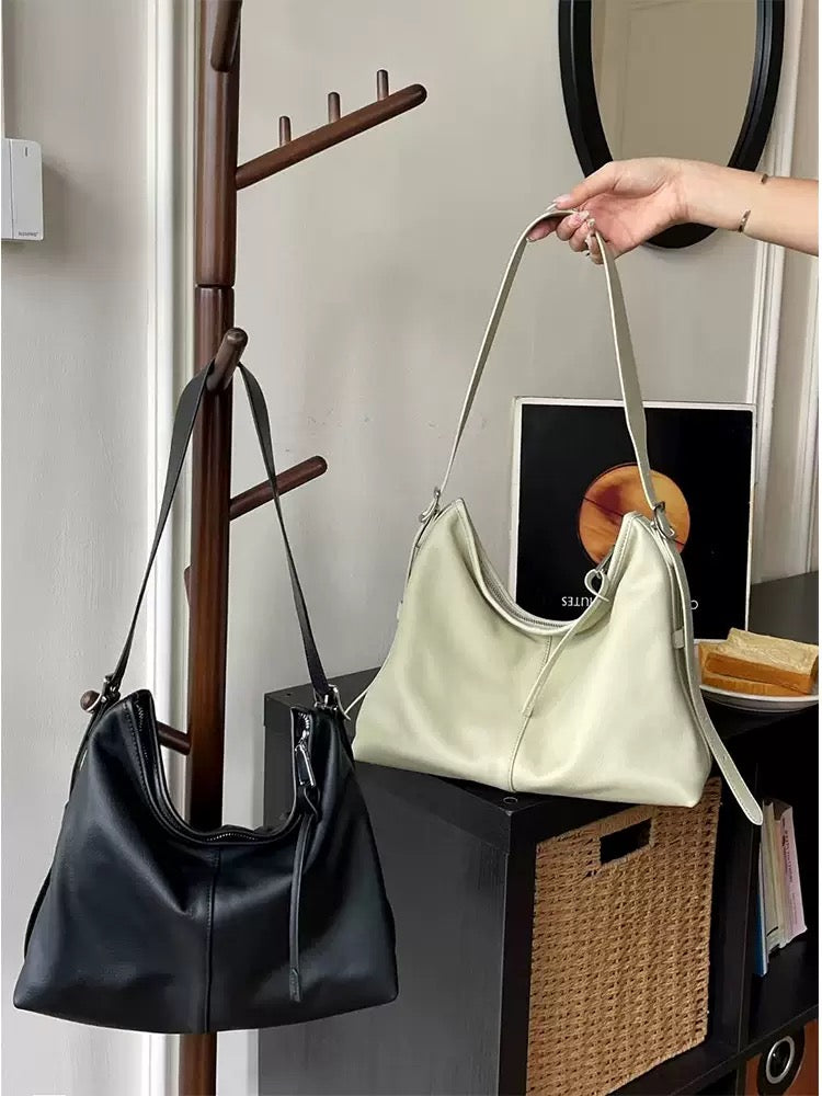 2407 genuine leather women large hobo bag