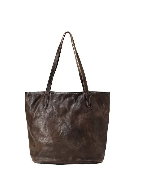 2408 genuine leather large shopping bag