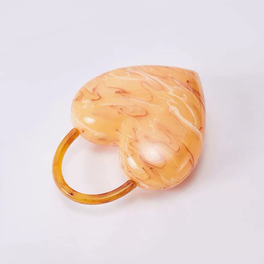 2412 lovely acrylic heart shape mini bag