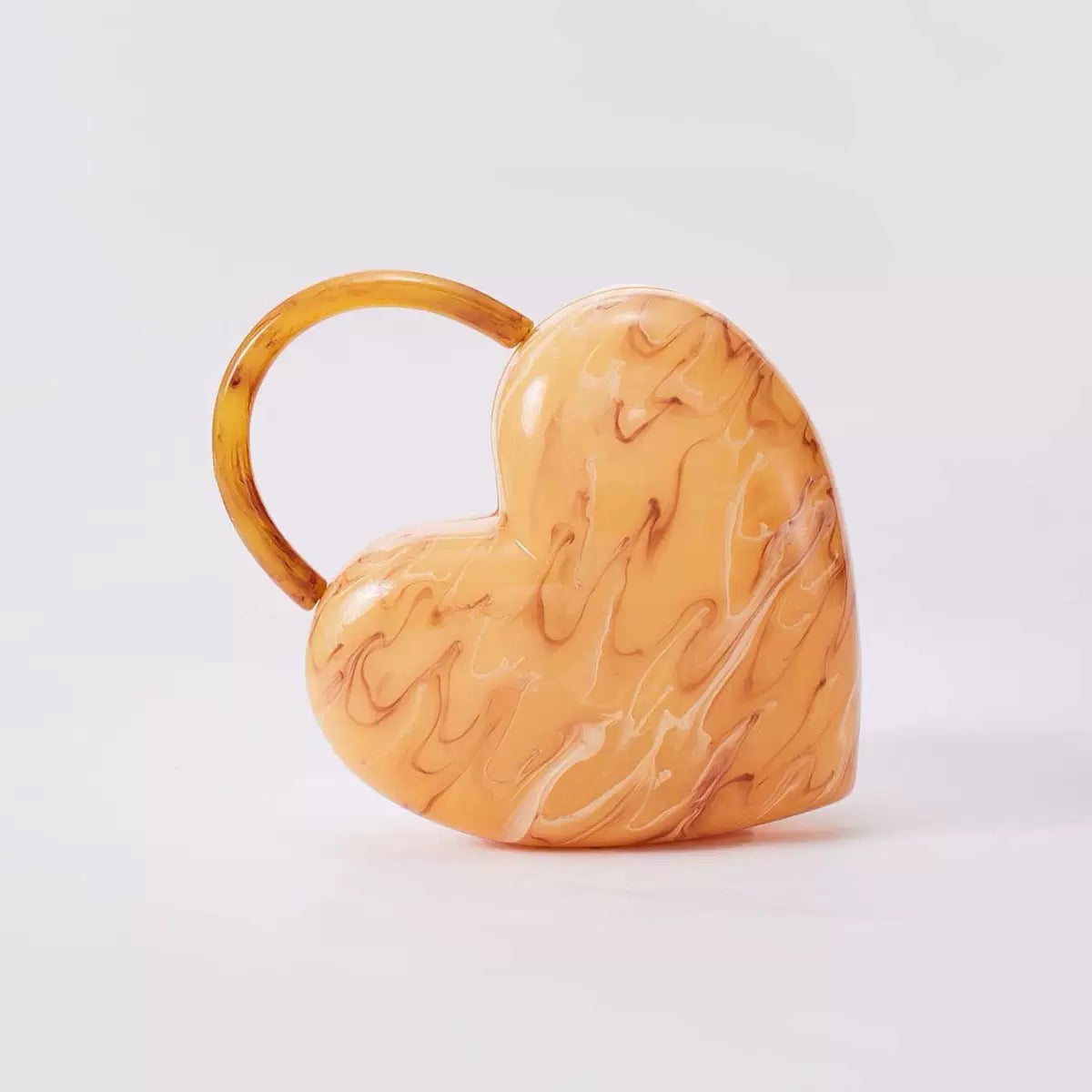 2412 lovely acrylic heart shape mini bag