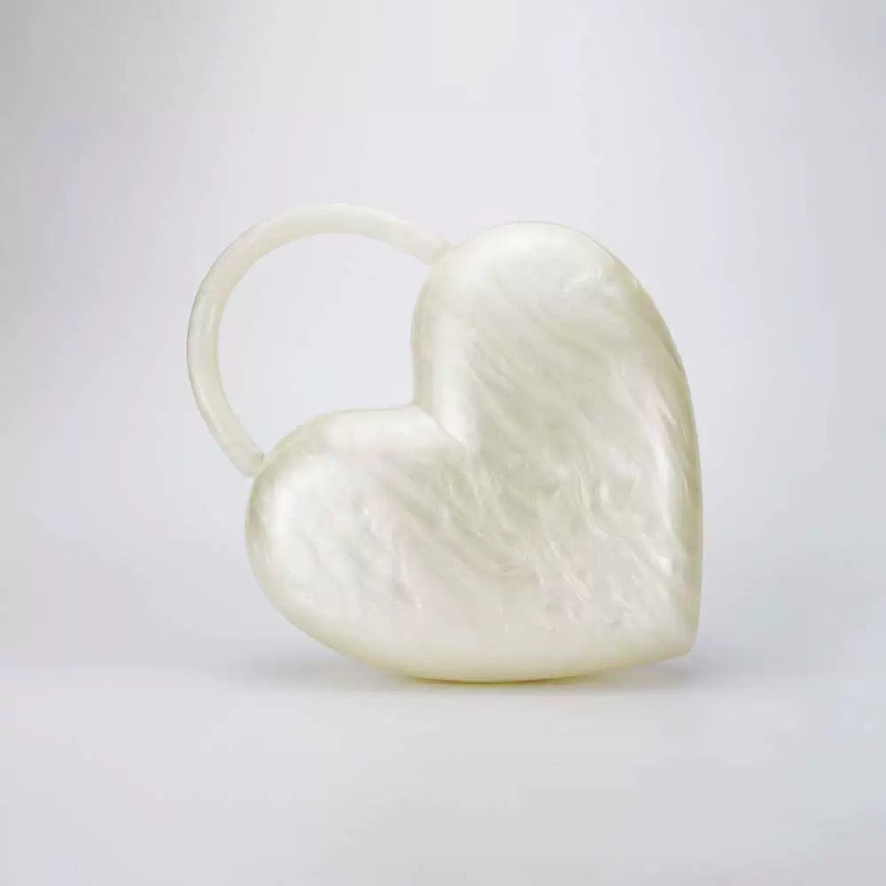 2412 lovely acrylic heart shape mini bag