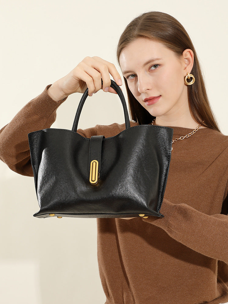 DV-1 classic cowhide handbag