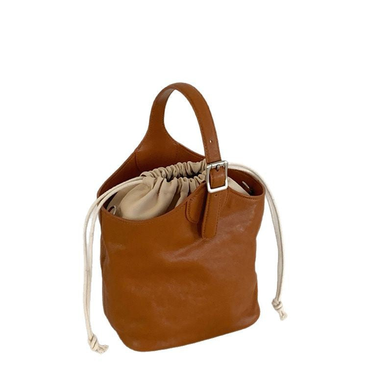2191-1 genuine leather bucket handbag