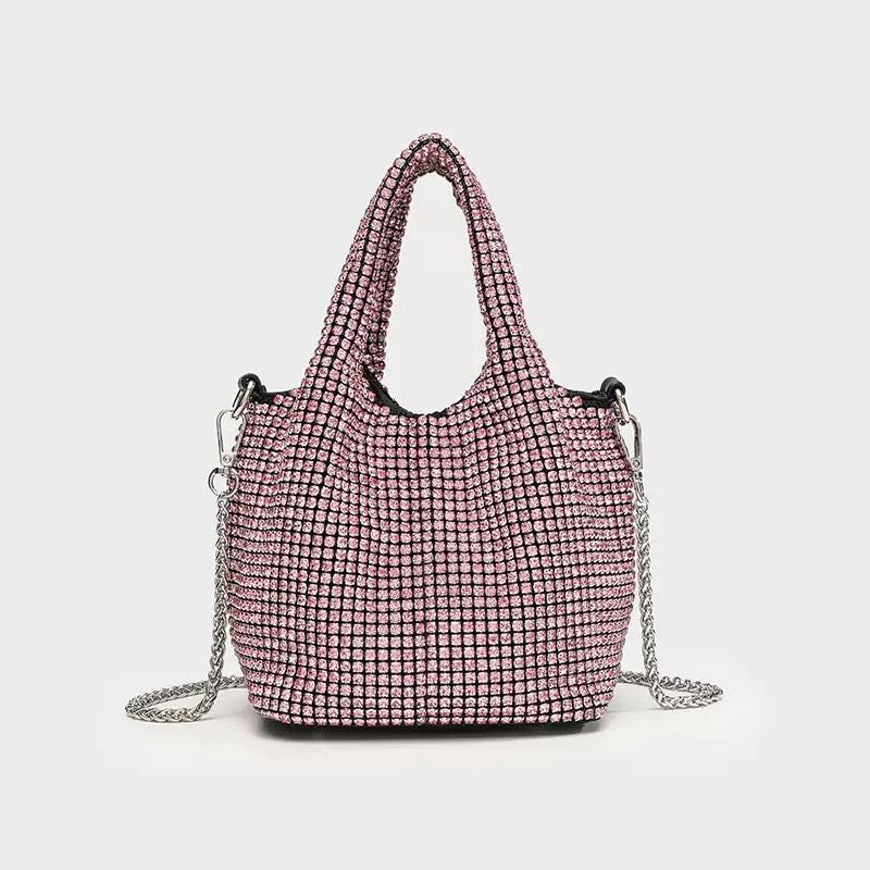 2883 rhinestone bucket handbag