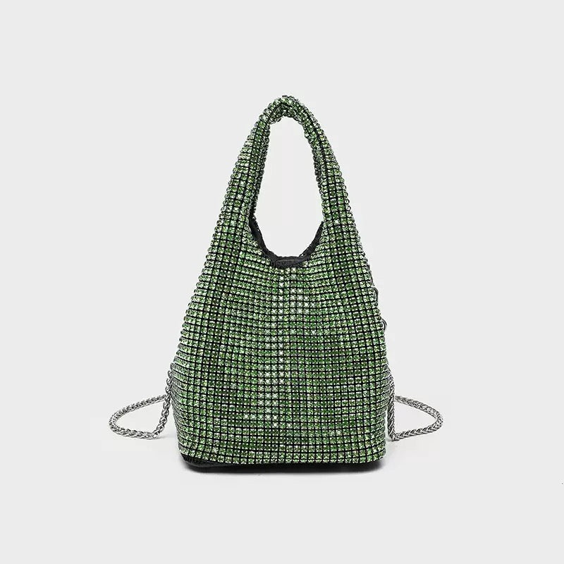 2883 rhinestone bucket handbag