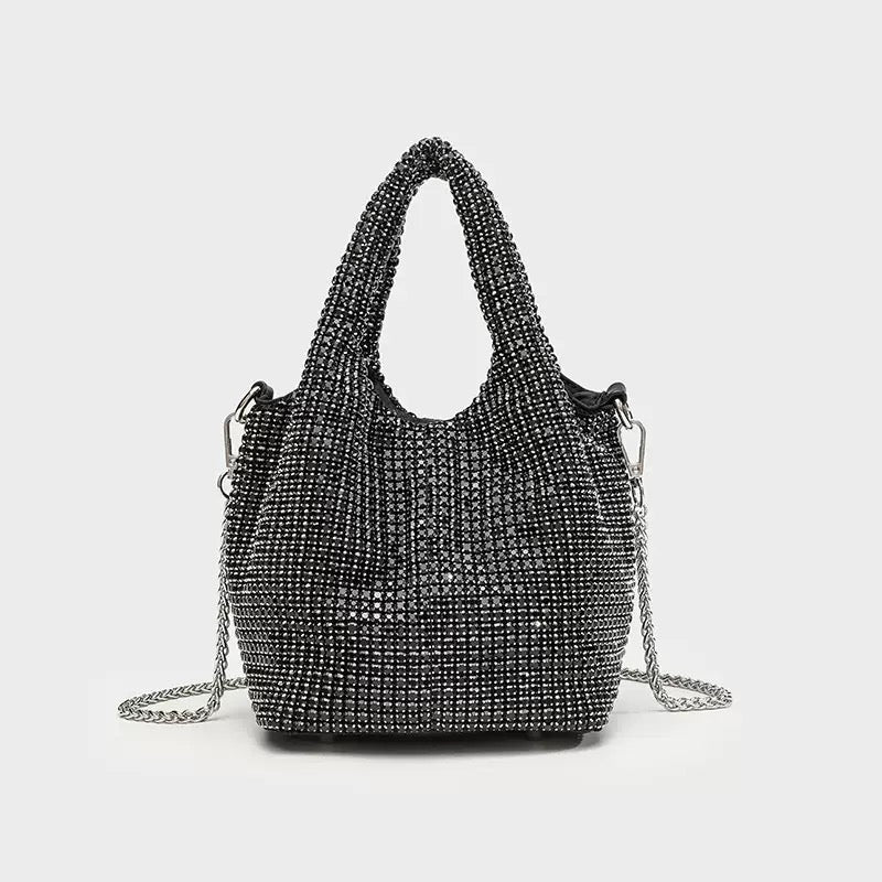 2883 rhinestone bucket handbag