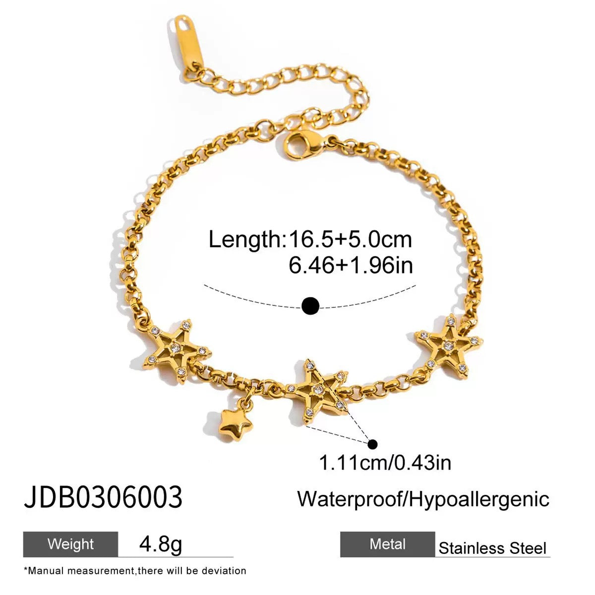 2418 18k stainless steel bracelet for women
