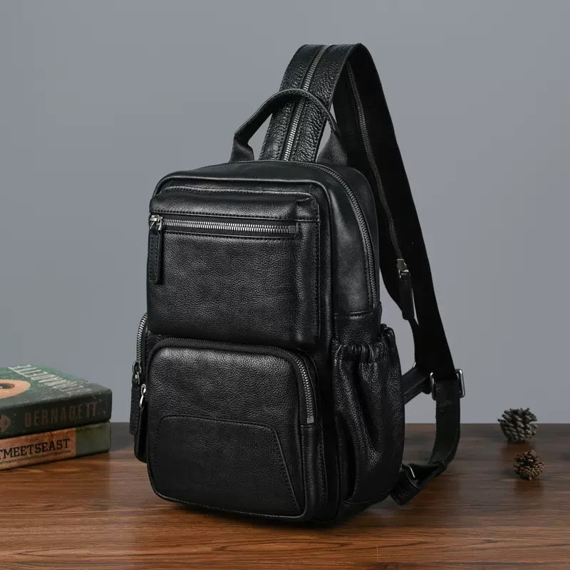 2419 high-end unsix cowhide backpack