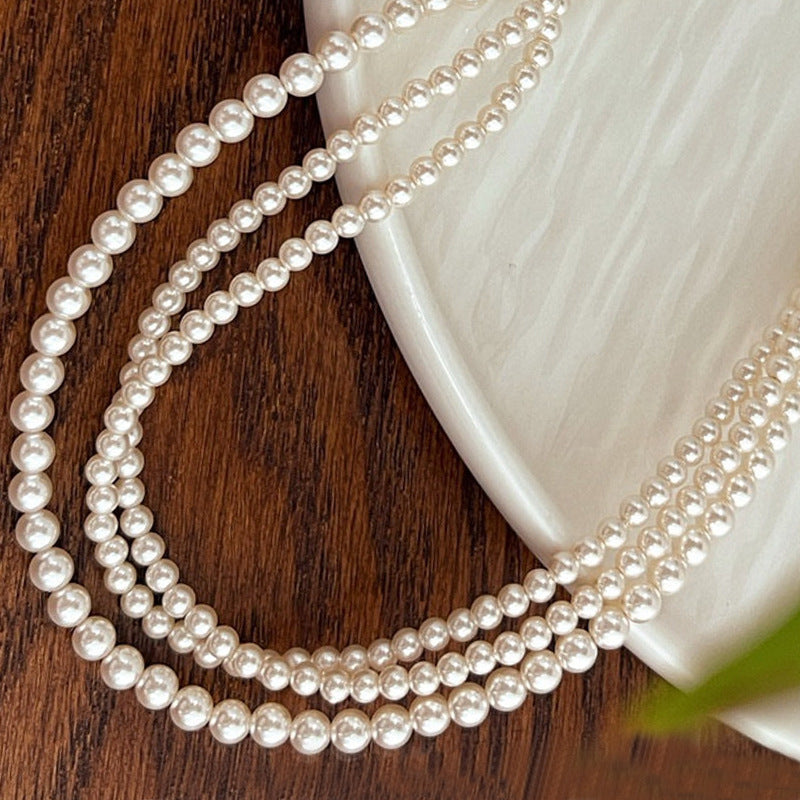 1977 3layer pearl necklace