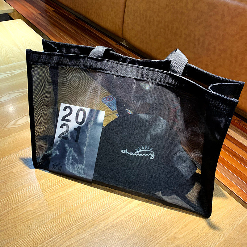 2197 customize transparent mesh bag