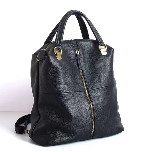 2421 genuine leather soft large backpack