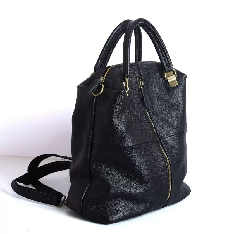 2421 genuine leather soft large backpack