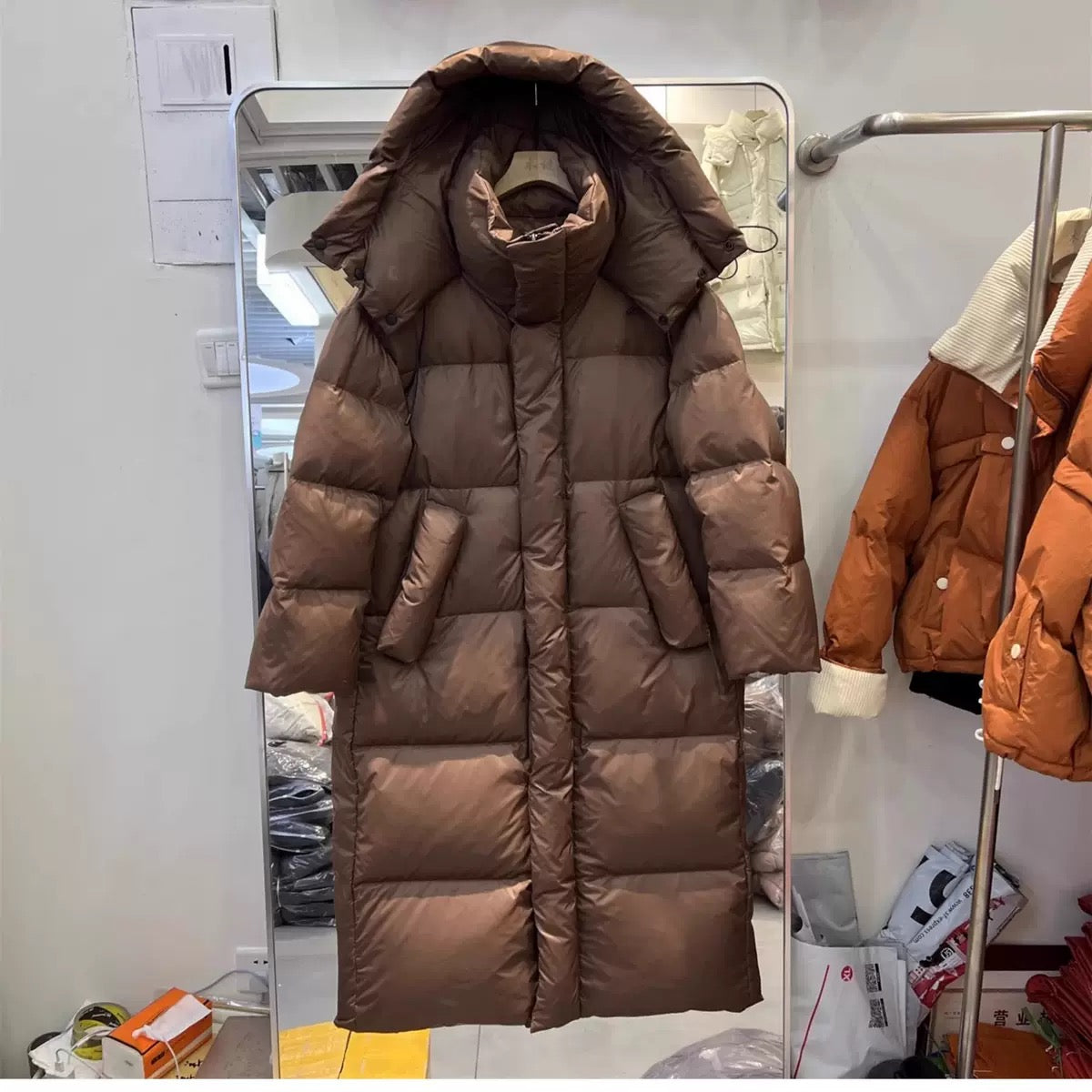 3640 Women's Long Puffer Coat