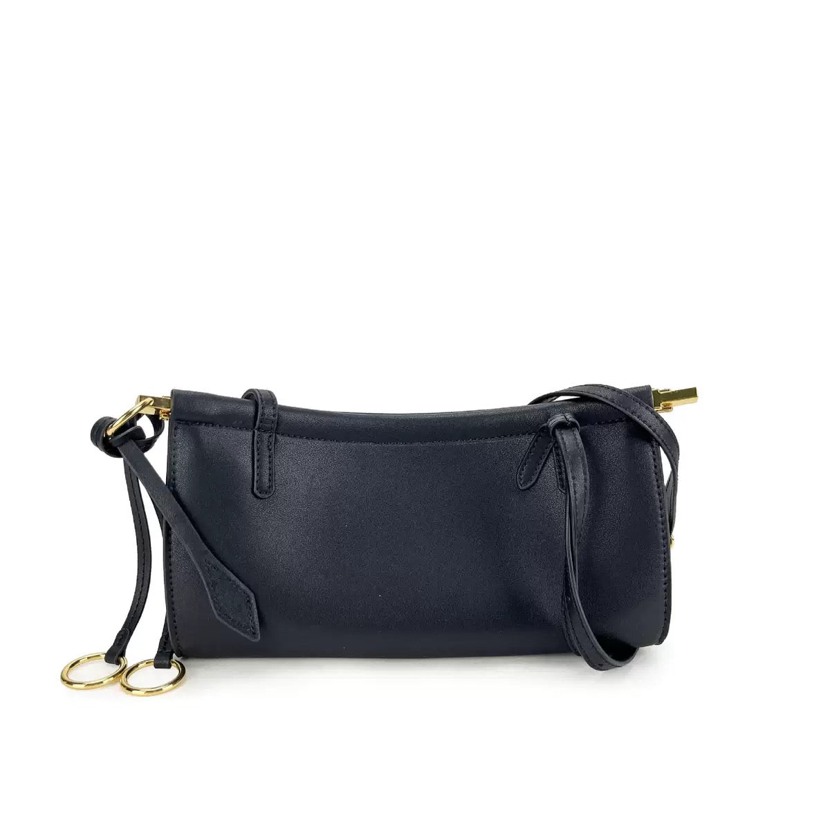 2810 small black genuine leather handbag