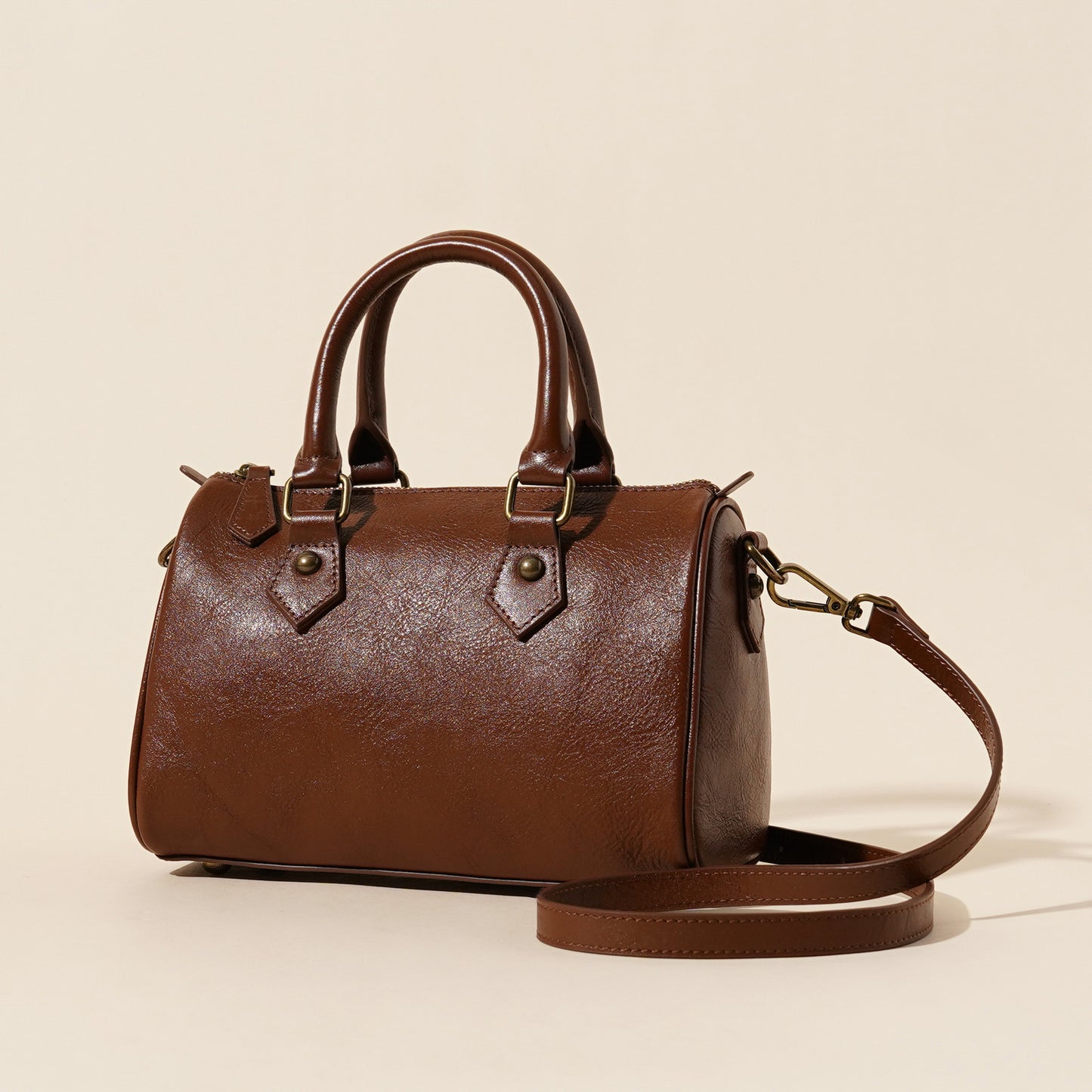680 customize genuine leather Boston handbag