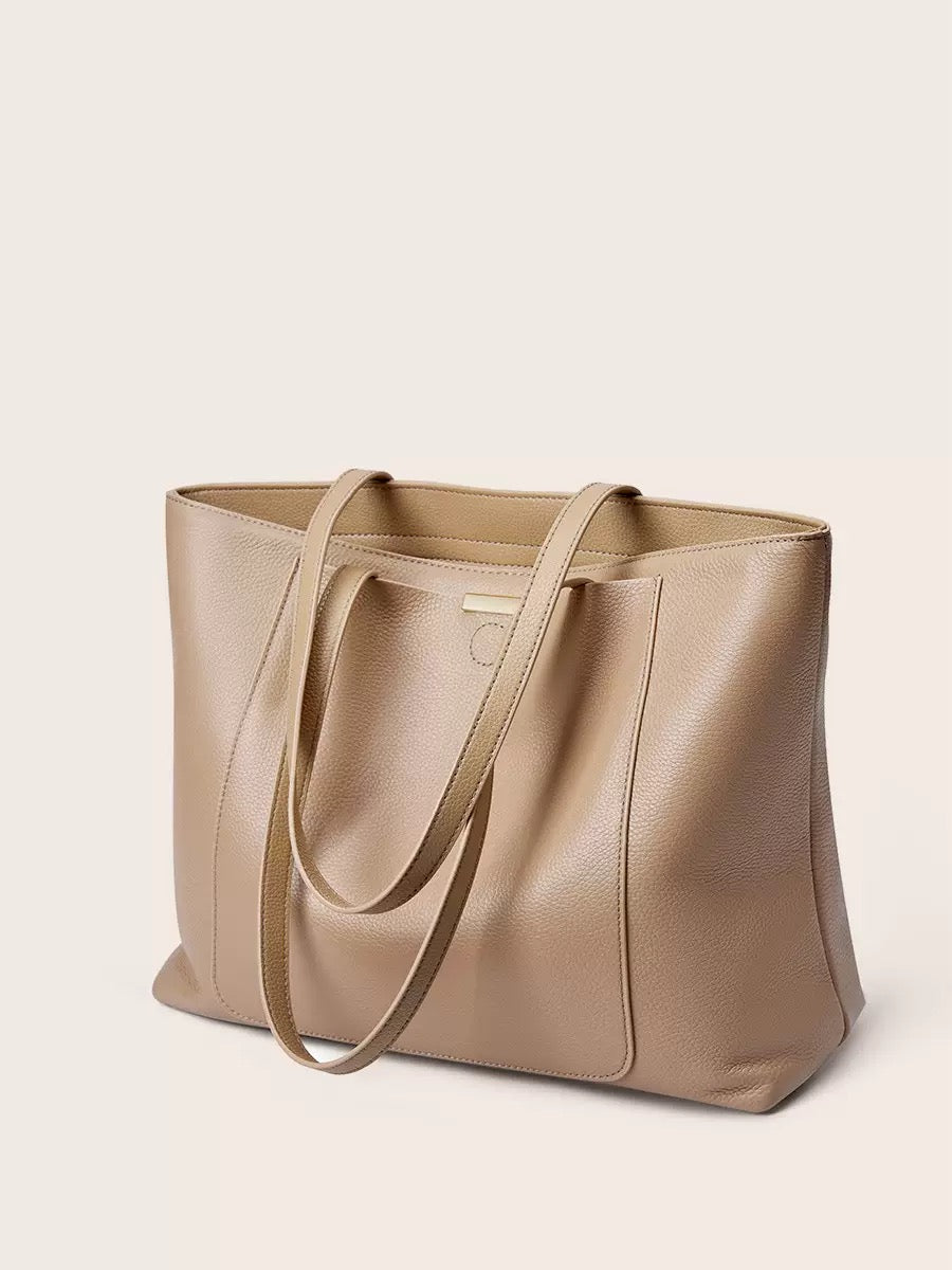 0629 genuine leather large shopping totes (FedEx shipping)