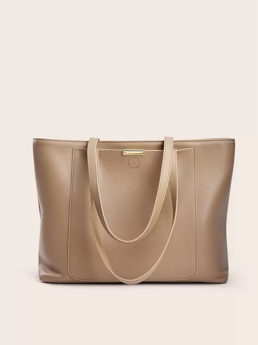 0629 genuine leather large shopping totes (FedEx shipping)