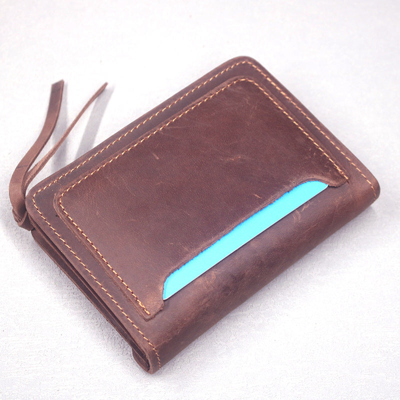446 unisex casual leather card holder