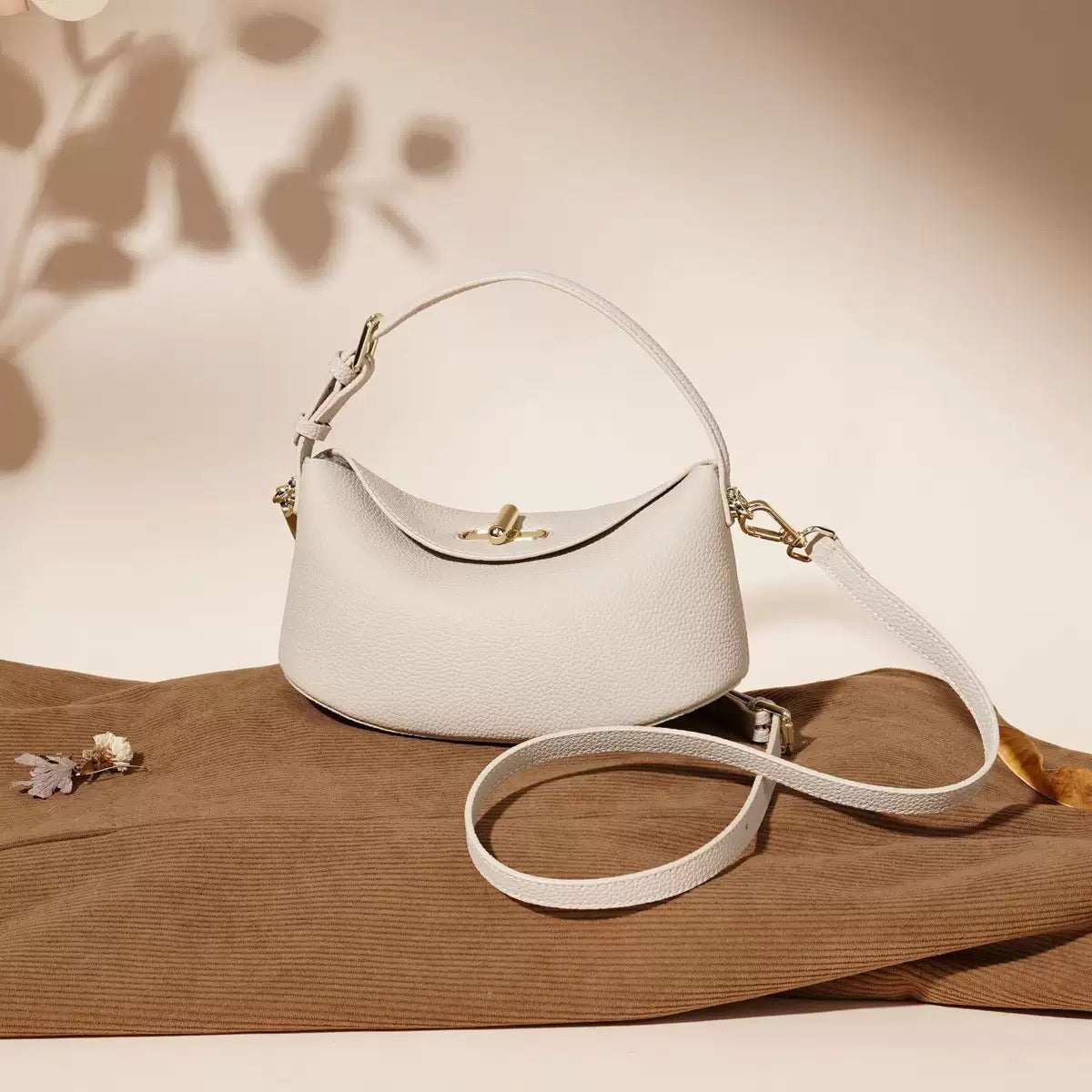 2580 cowhide small crossbody bag for women