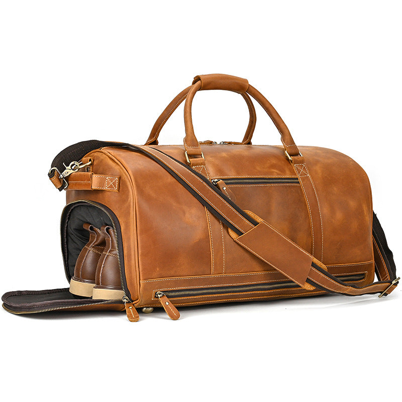 341 genuine leather vintage travel duffle