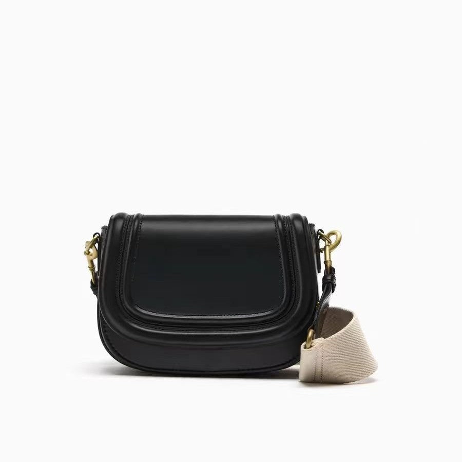 2009 solid flap crossbody bag